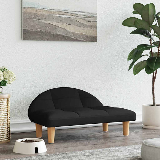 Pelíšek pro psy černý 70 x 52 x 30 cm textil