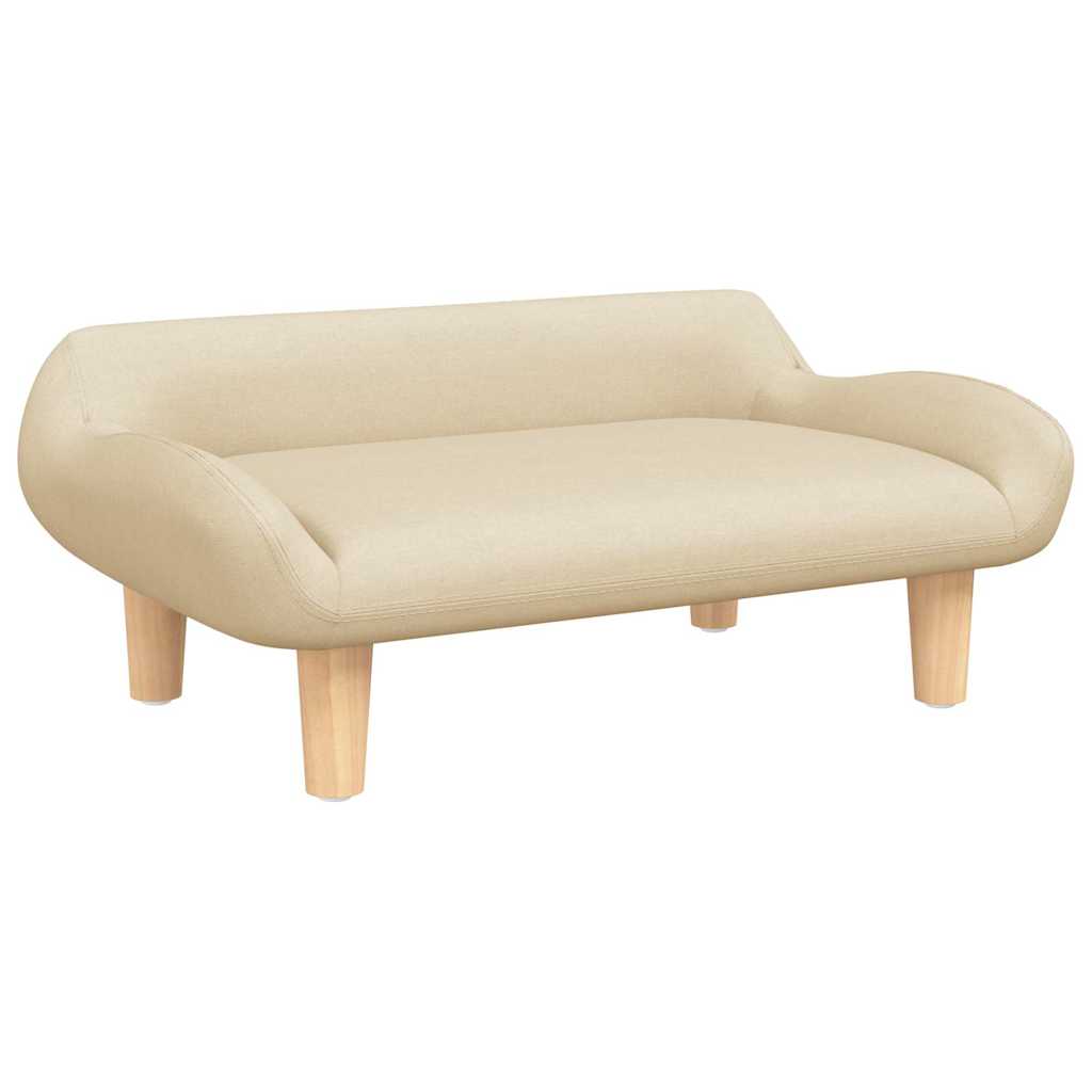 Pelíšek pro psy krémový 70 x 40 x 24 cm textil