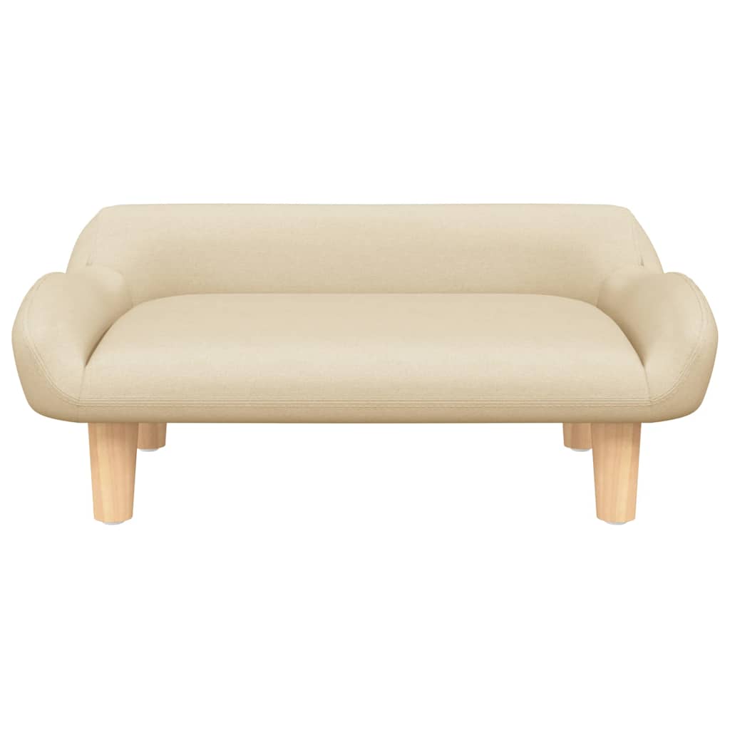 Pelíšek pro psy krémový 70 x 40 x 24 cm textil