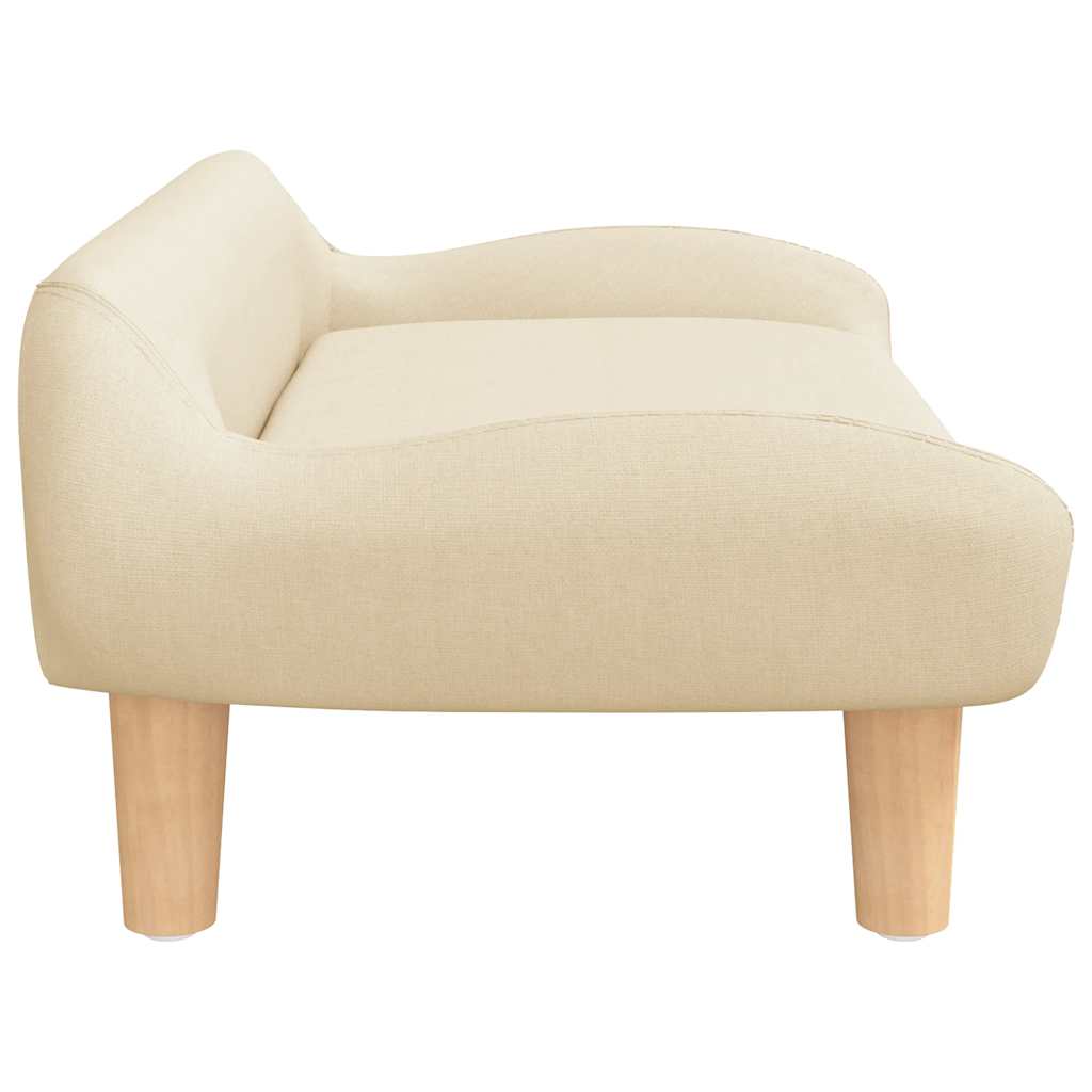 Pelíšek pro psy krémový 70 x 40 x 24 cm textil