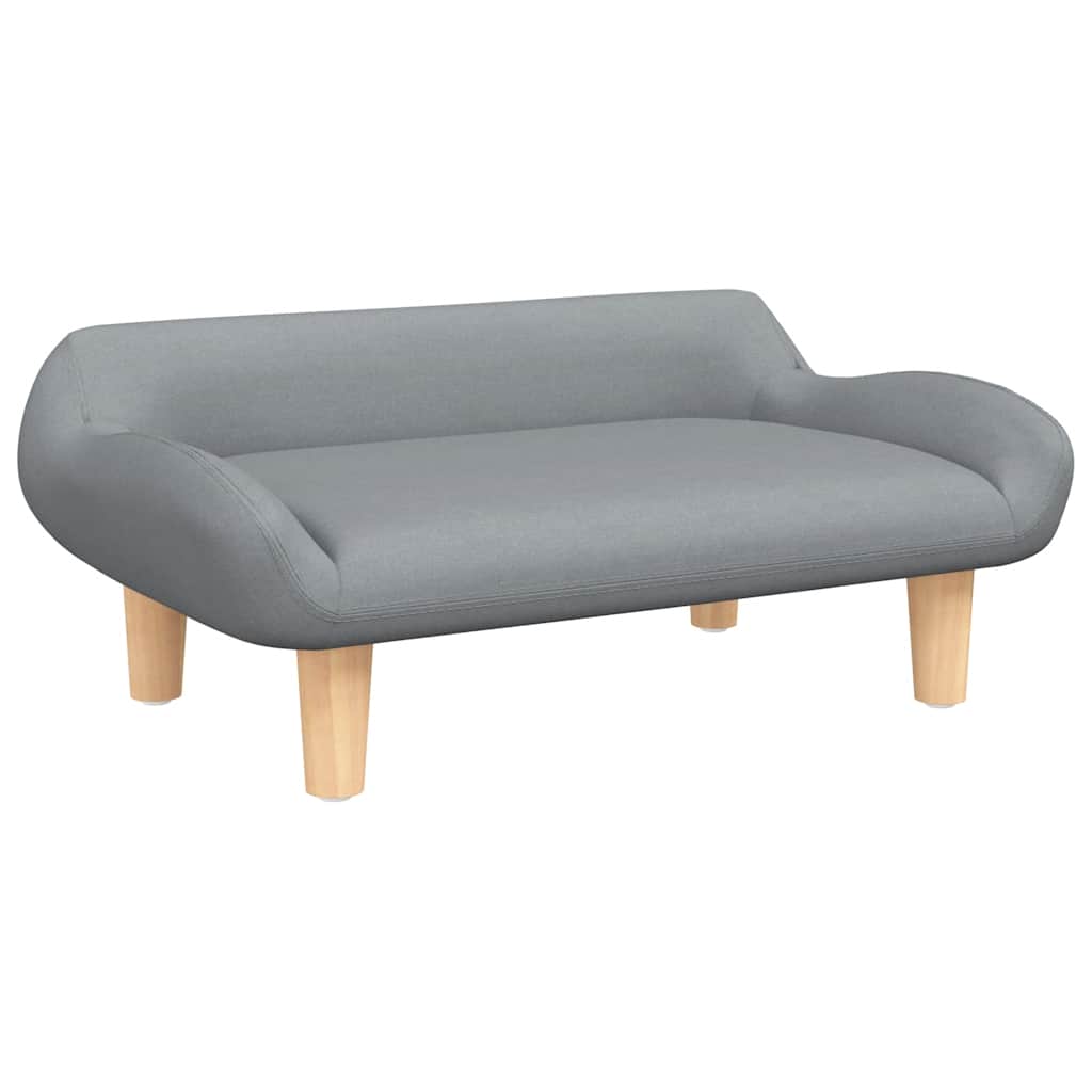 Pelíšek pro psy světle šedý 70 x 40 x 24 cm textil