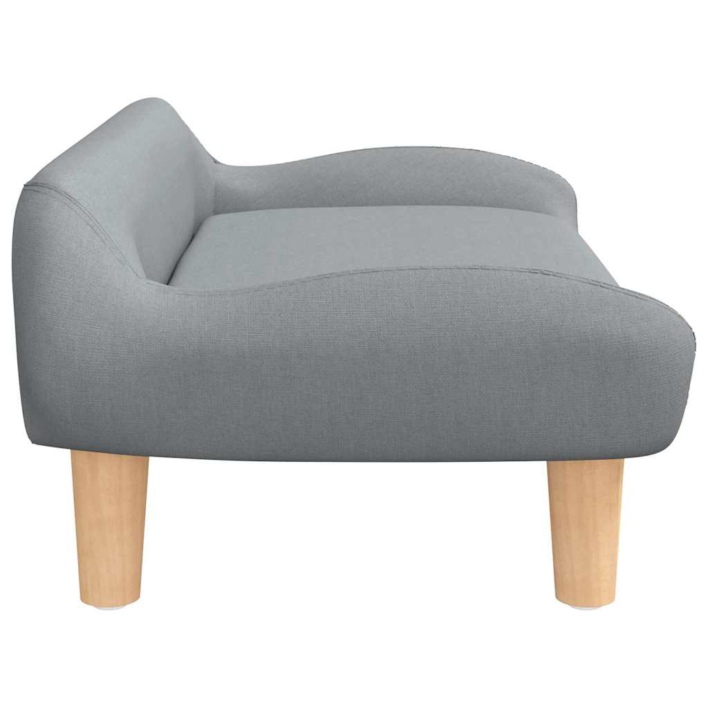 Pelíšek pro psy světle šedý 70 x 40 x 24 cm textil