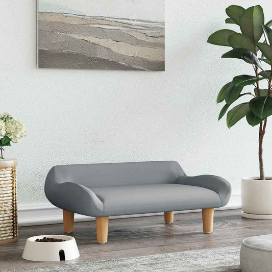 Pelíšek pro psy světle šedý 70 x 40 x 24 cm textil