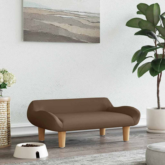 Pelíšek pro psy hnědý 70 x 40 x 24 cm textil
