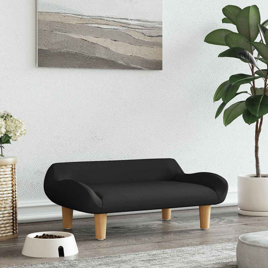 Pelíšek pro psy černý 70 x 40 x 24 cm textil