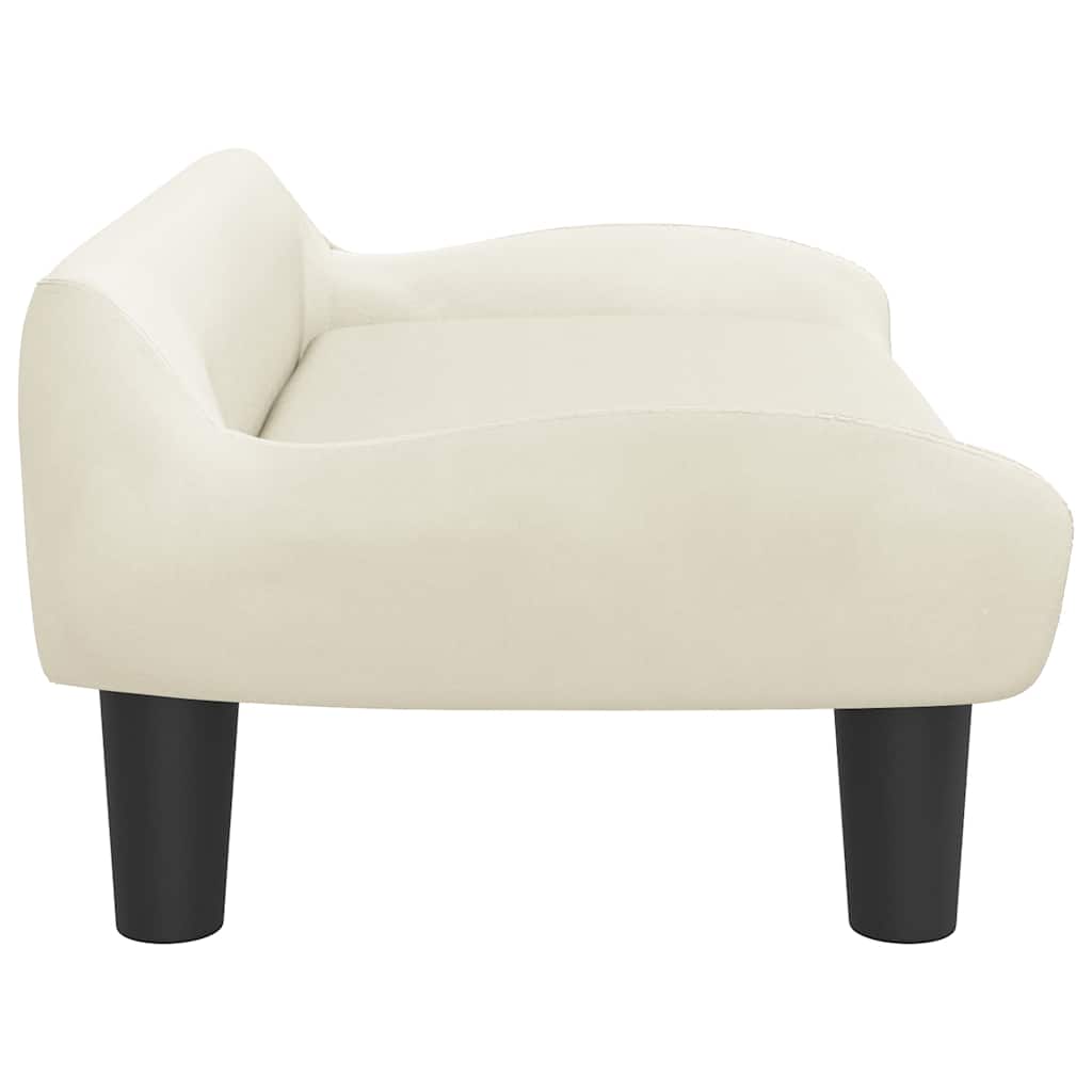 Pelíšek pro psy krémový 70 x 40 x 24 cm samet