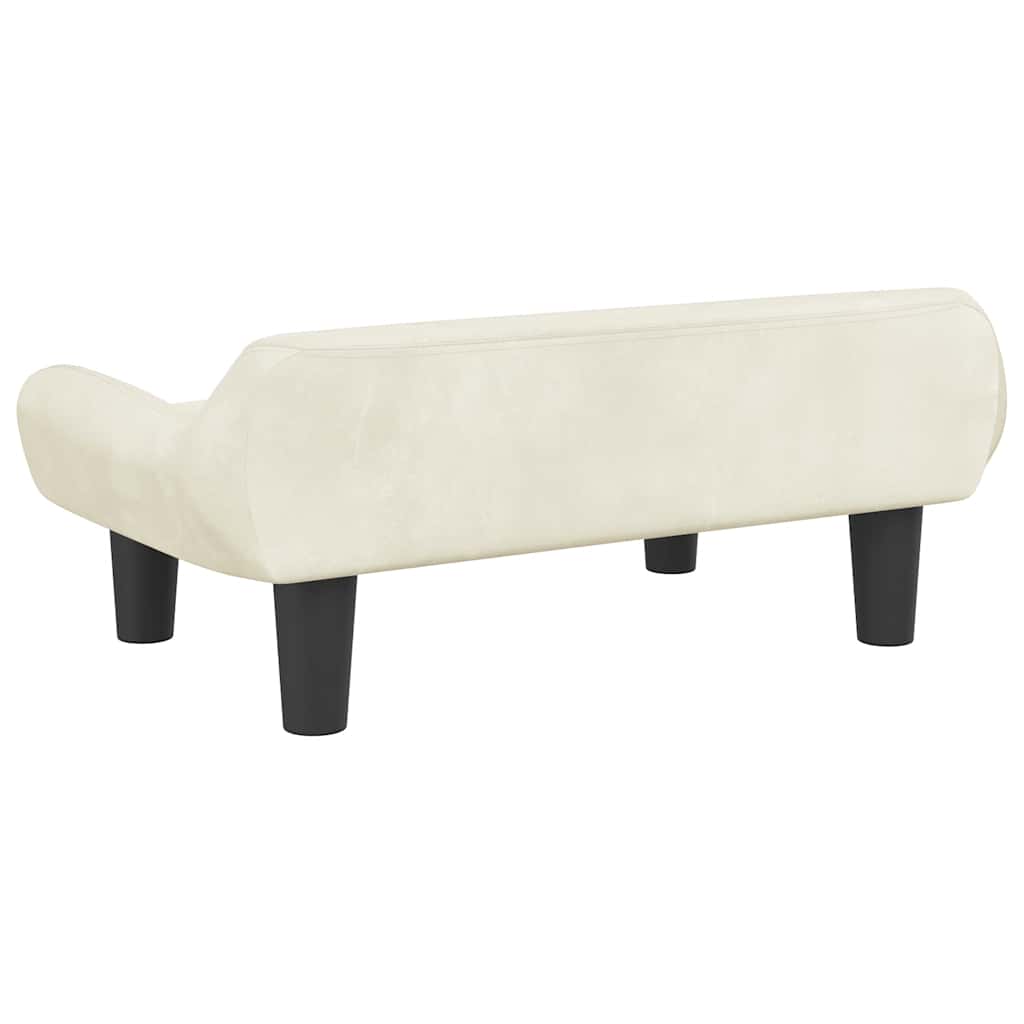 Pelíšek pro psy krémový 70 x 40 x 24 cm samet