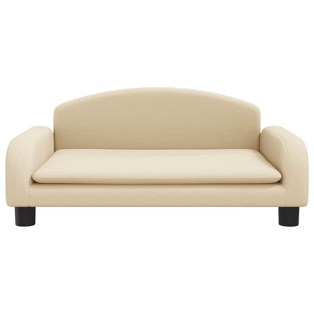 Pelíšek pro psy krémový 70 x 45 x 30 cm textil