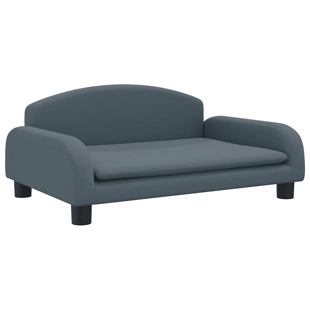 Pelíšek pro psy tmavě šedý 70 x 45 x 30 cm textil