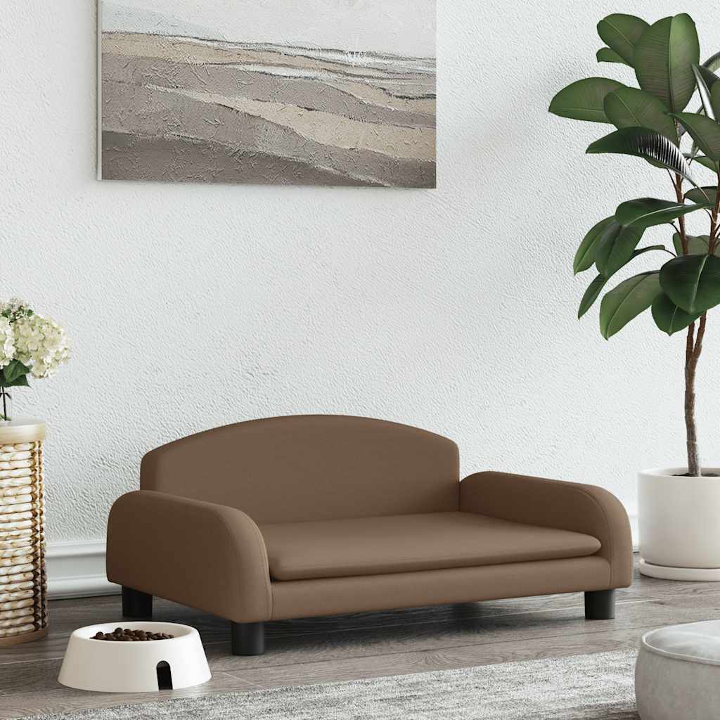 Pelíšek pro psy hnědý 70 x 45 x 30 cm textil