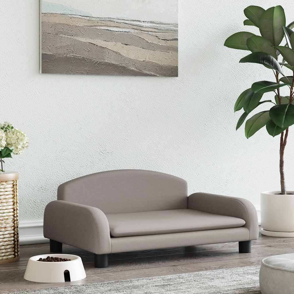Pelíšek pro psy taupe 70 x 45 x 30 cm textil