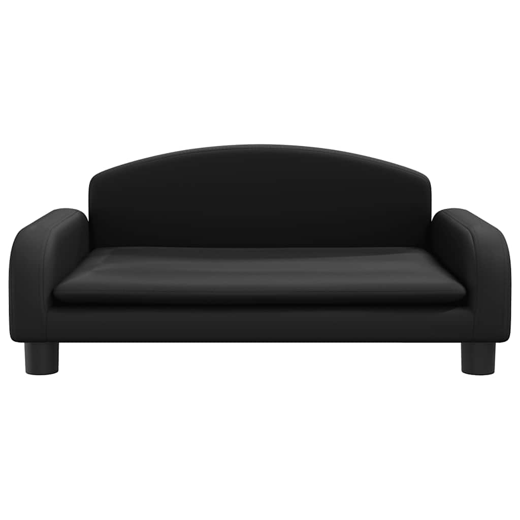 Pelíšek pro psy černý 70 x 45 x 30 cm umělá kůže