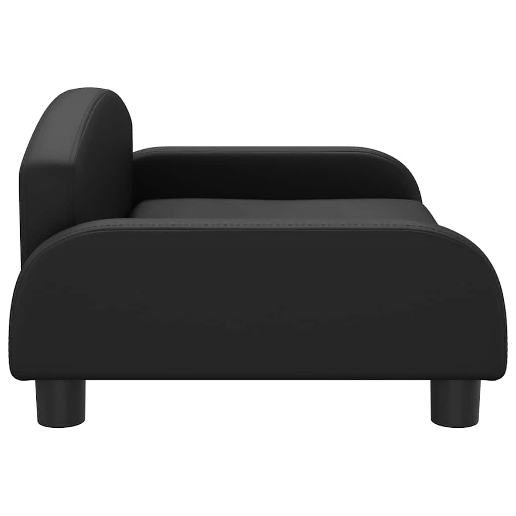 Pelíšek pro psy černý 70 x 45 x 30 cm umělá kůže