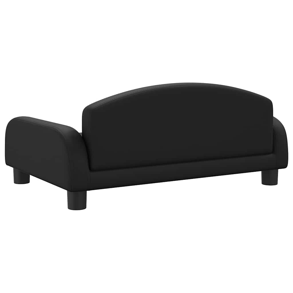 Pelíšek pro psy černý 70 x 45 x 30 cm umělá kůže