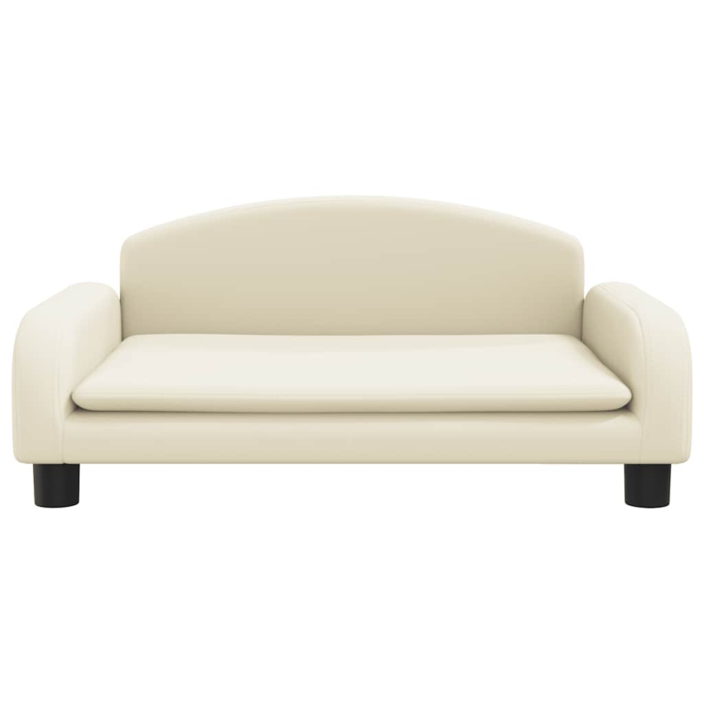 Pelíšek pro psy krémový 70 x 45 x 30 cm umělá kůže