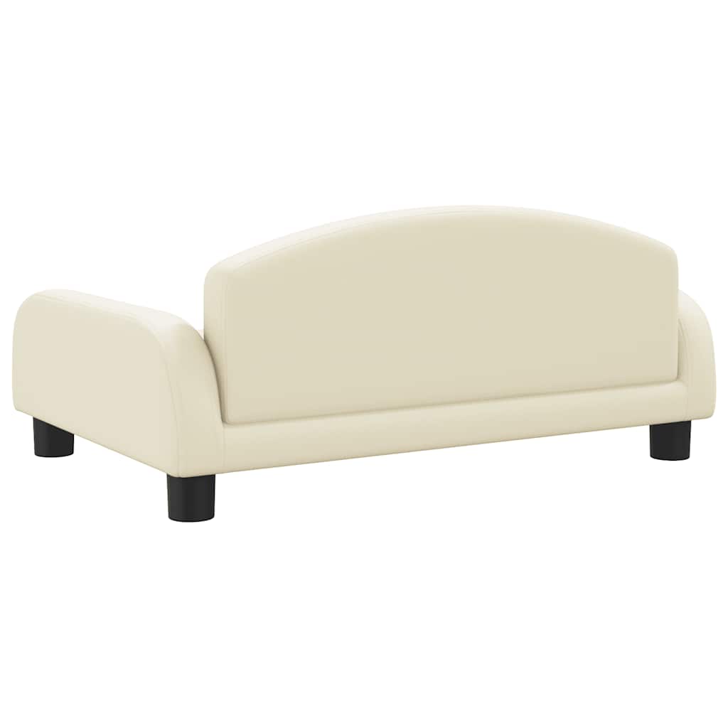 Pelíšek pro psy krémový 70 x 45 x 30 cm umělá kůže