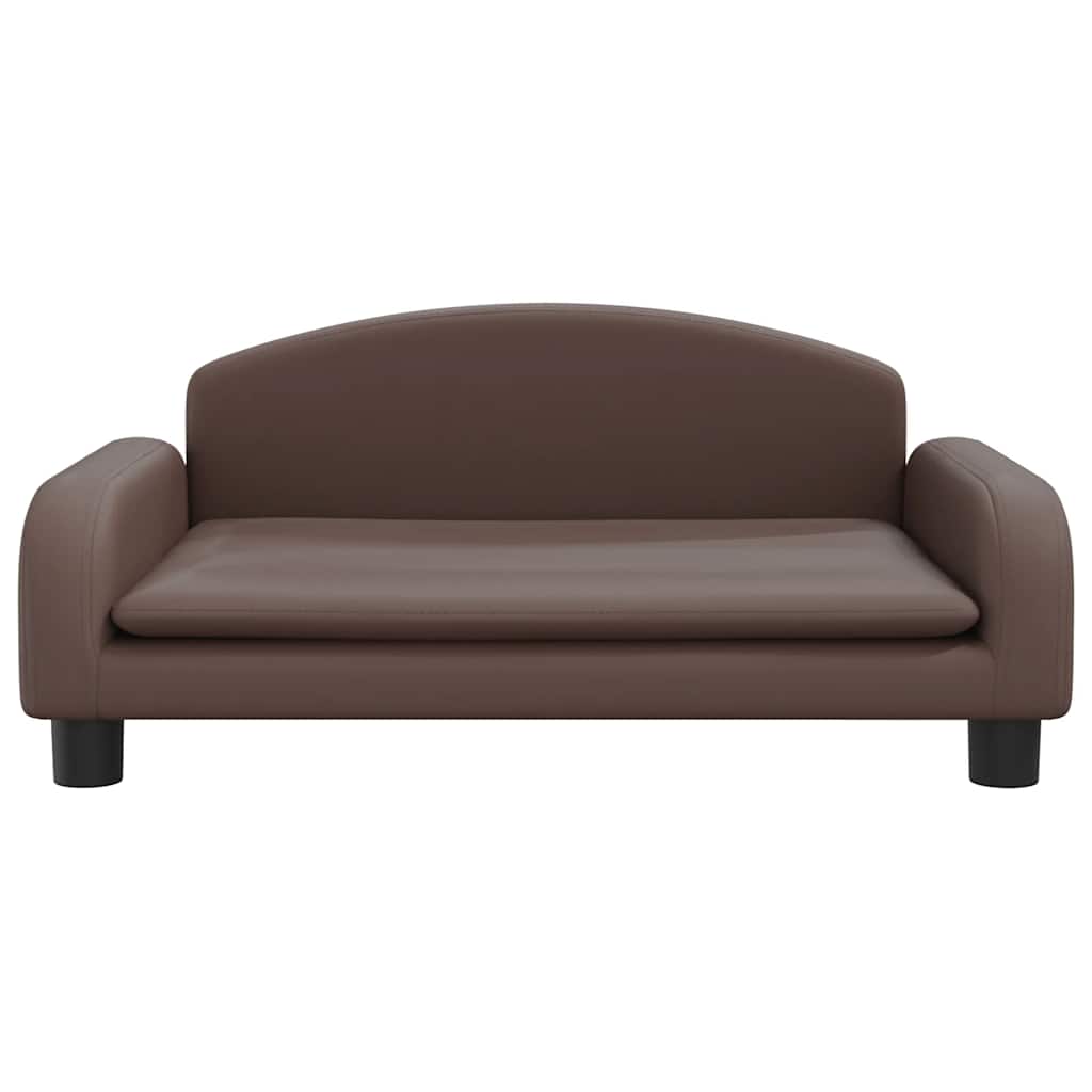 Pelíšek pro psy hnědý 70 x 45 x 30 cm umělá kůže