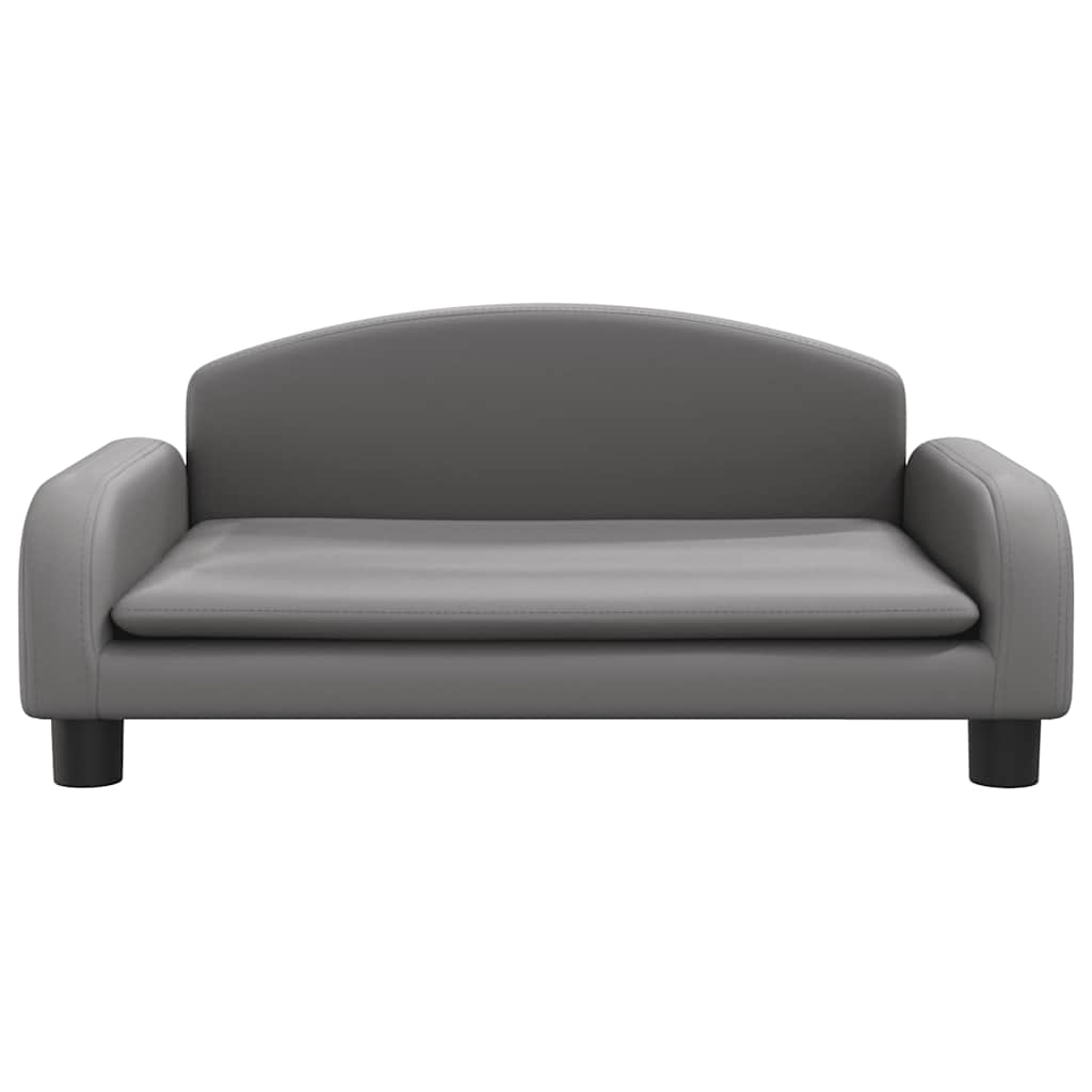 Pelíšek pro psy šedý 70 x 45 x 30 cm umělá kůže