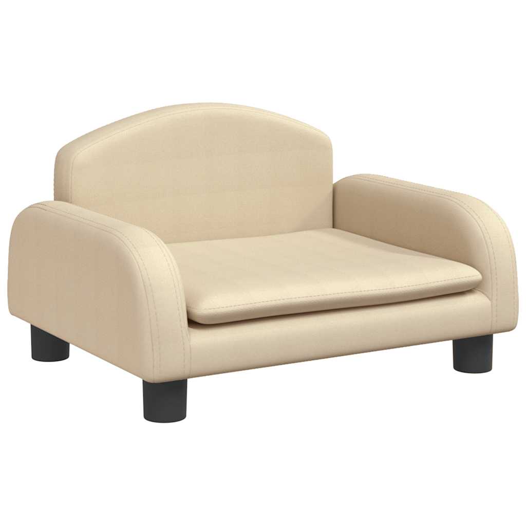 Pelíšek pro psy krémový 50 x 40 x 30 cm textil