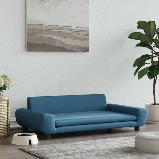 Pelíšek pro psy modrý 100 x 54 x 33 cm samet
