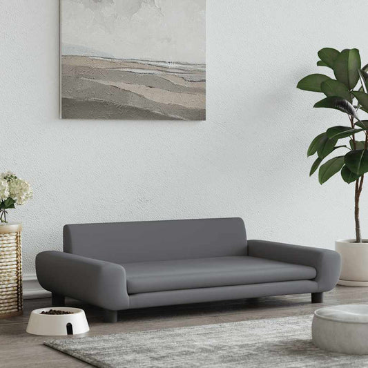 Pelíšek pro psy tmavě šedý 100 x 54 x 33 cm samet