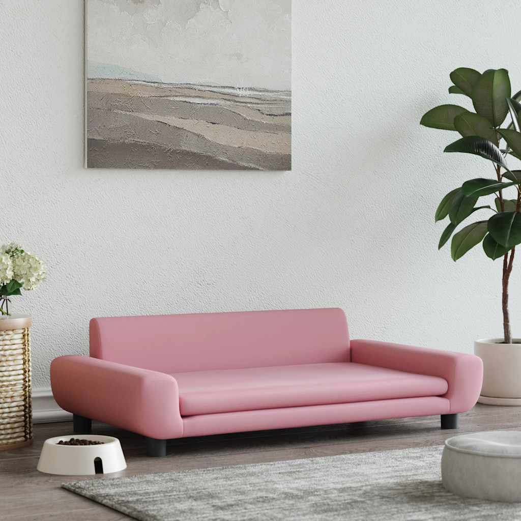 Pelíšek pro psy růžový 100 x 54 x 33 cm samet