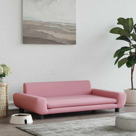 Pelíšek pro psy růžový 100 x 54 x 33 cm samet