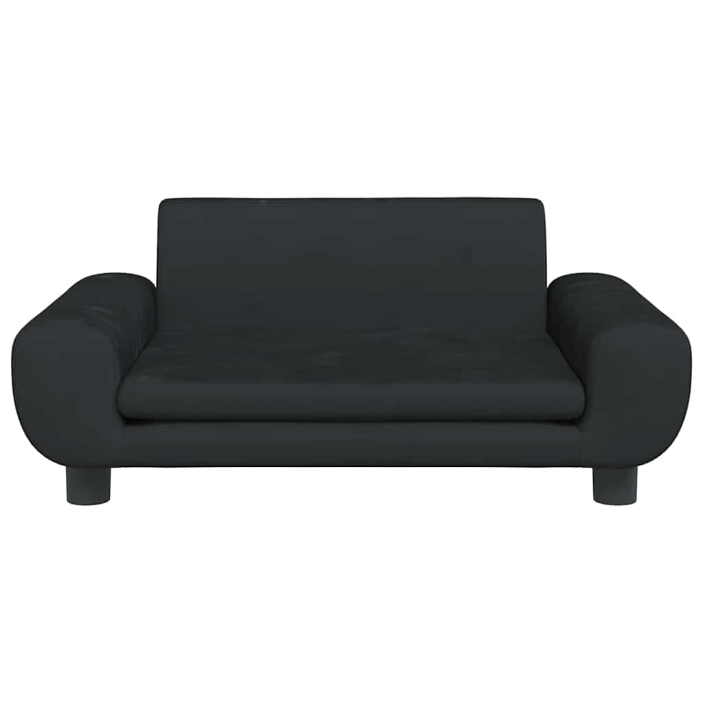 Pelíšek pro psy černý 70 x 45 x 33 cm samet