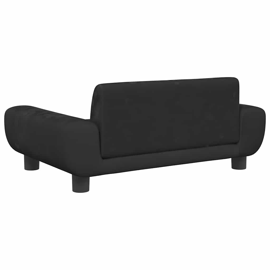 Pelíšek pro psy černý 70 x 45 x 33 cm samet