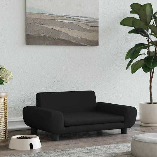 Pelíšek pro psy černý 70 x 45 x 33 cm samet