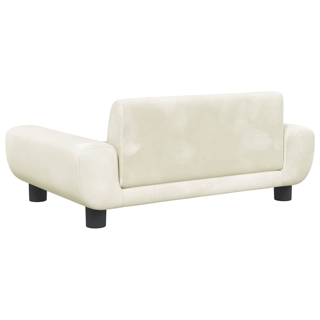 Pelíšek pro psy krémový 70 x 45 x 33 cm samet