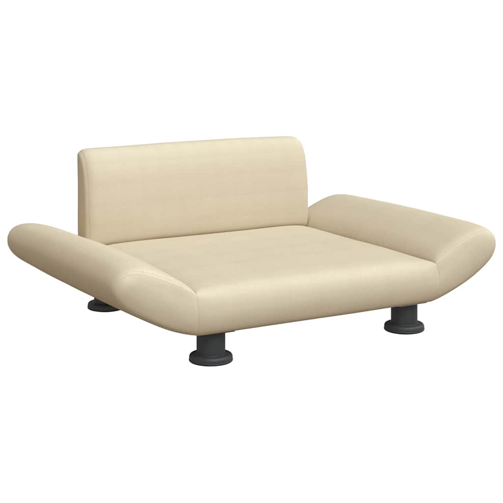Pelíšek pro psy krémový 70 x 45 x 28 cm textil