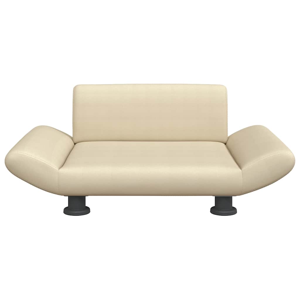 Pelíšek pro psy krémový 70 x 45 x 28 cm textil