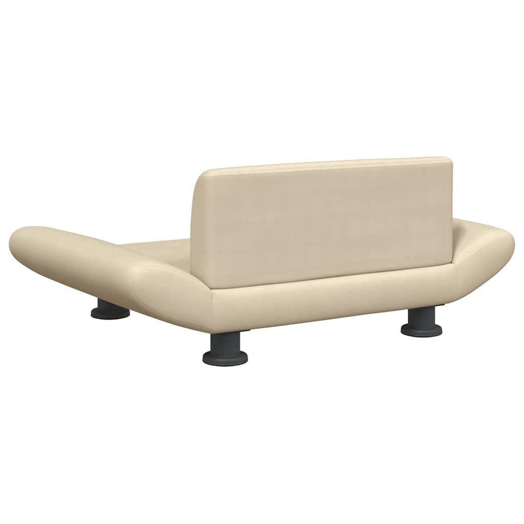 Pelíšek pro psy krémový 70 x 45 x 28 cm textil