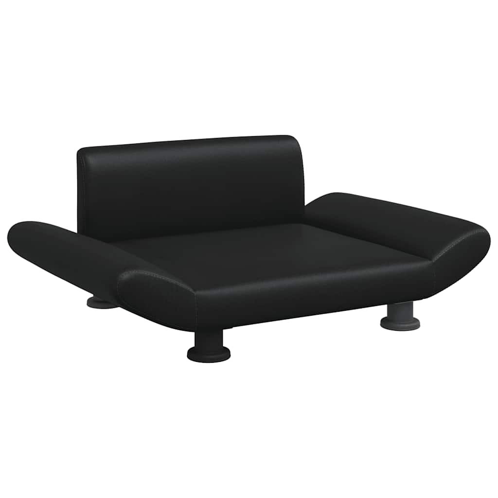 Pelíšek pro psy černý 70 x 45 x 28 cm umělá kůže