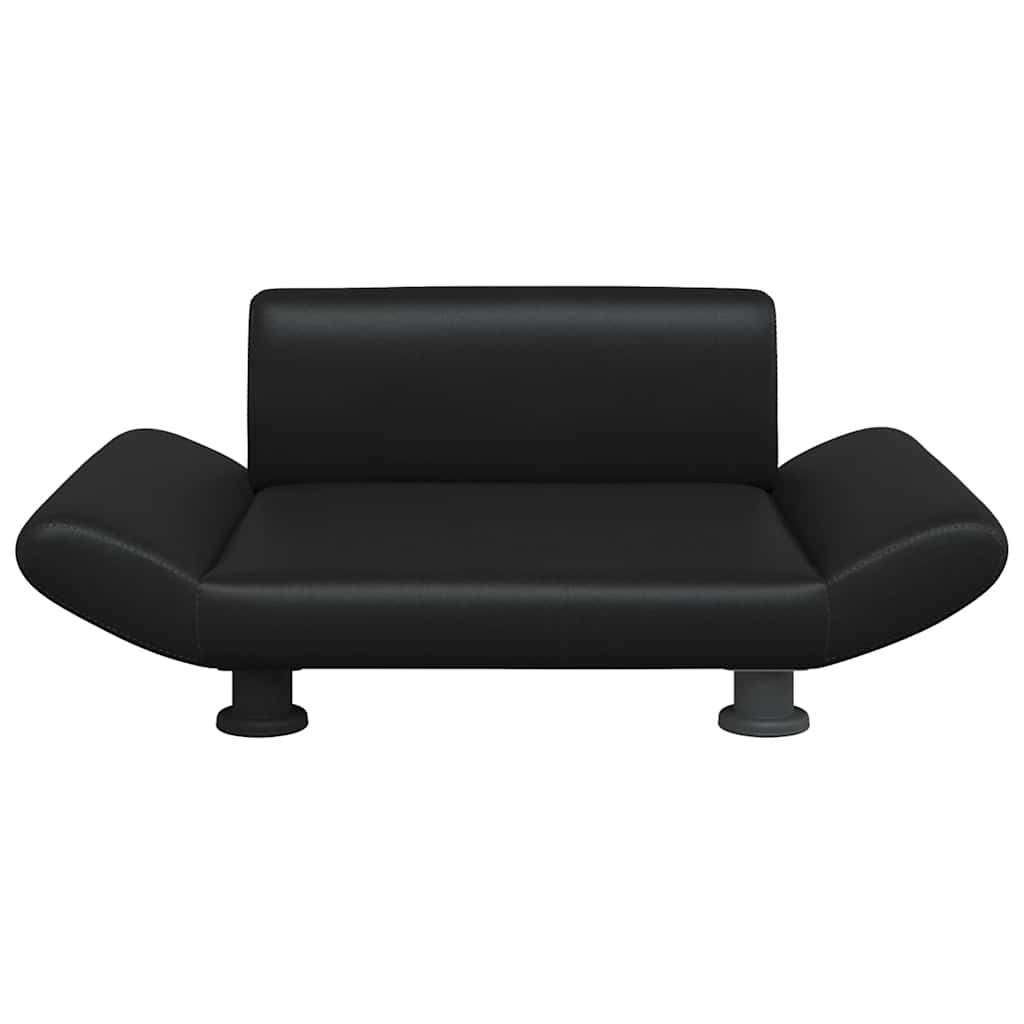 Pelíšek pro psy černý 70 x 45 x 28 cm umělá kůže