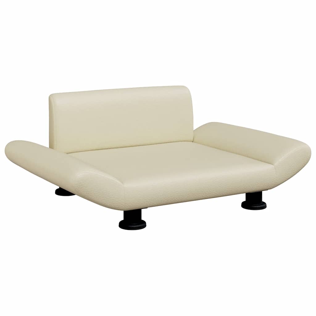Pelíšek pro psy krémový 70 x 45 x 28 cm umělá kůže