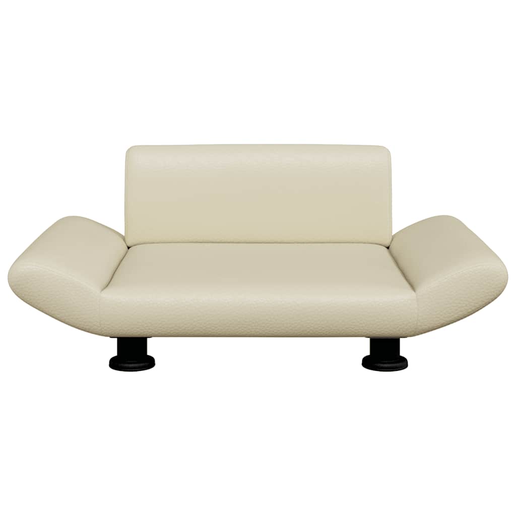 Pelíšek pro psy krémový 70 x 45 x 28 cm umělá kůže