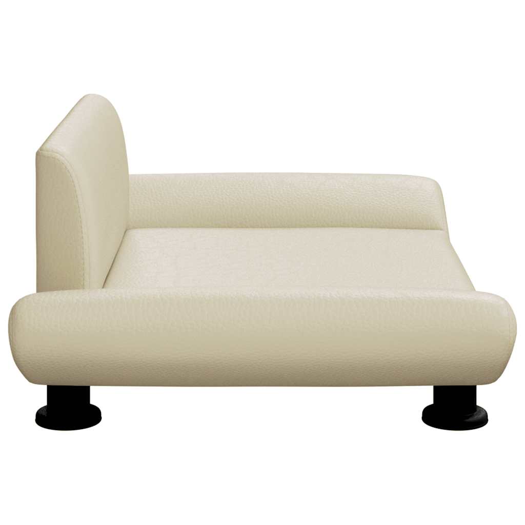 Pelíšek pro psy krémový 70 x 45 x 28 cm umělá kůže