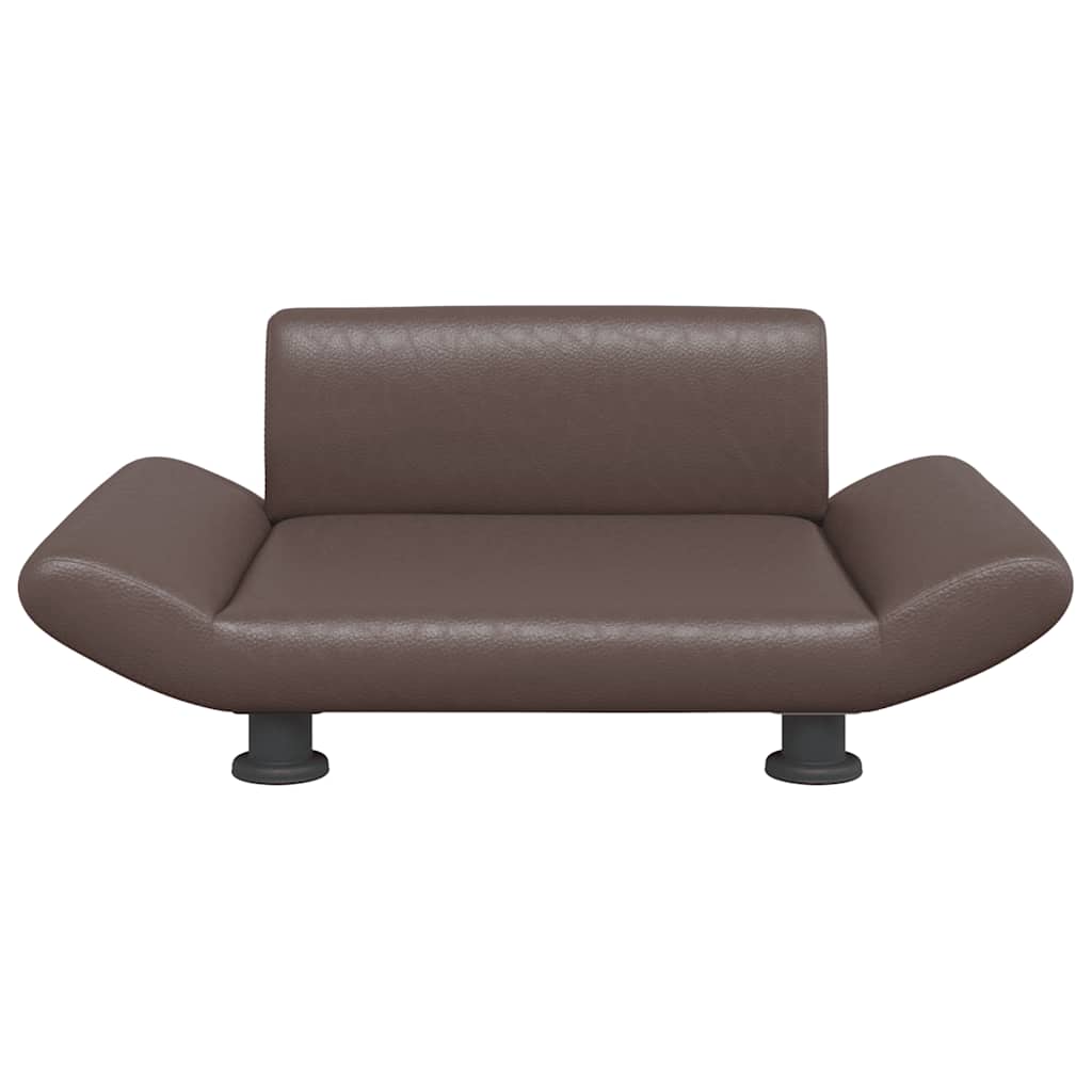 Pelíšek pro psy hnědý 70 x 45 x 28 cm umělá kůže