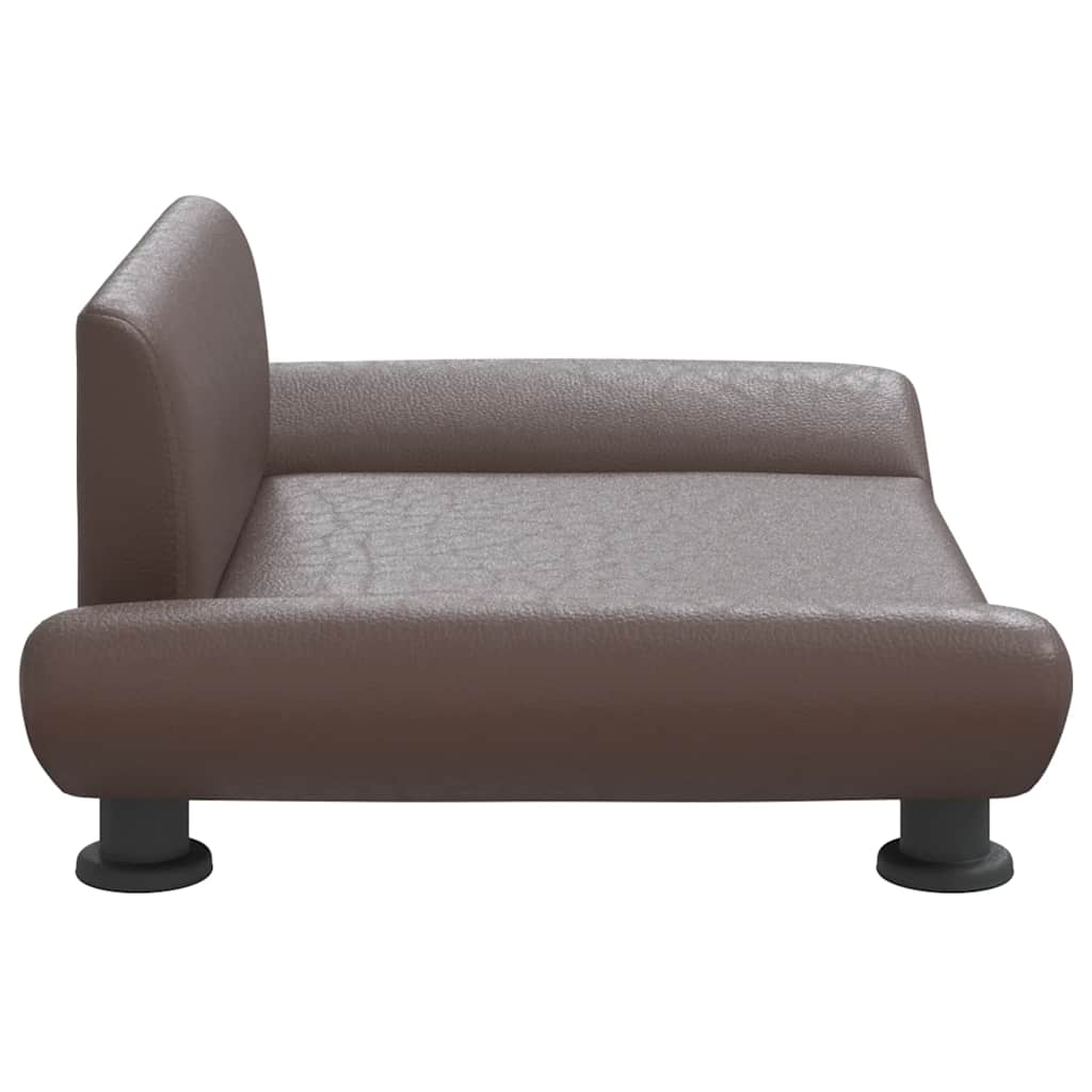 Pelíšek pro psy hnědý 70 x 45 x 28 cm umělá kůže