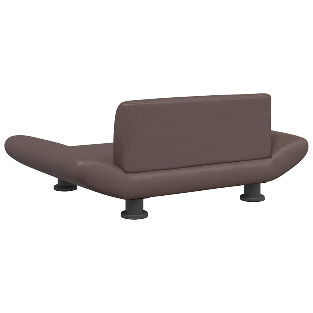 Pelíšek pro psy hnědý 70 x 45 x 28 cm umělá kůže