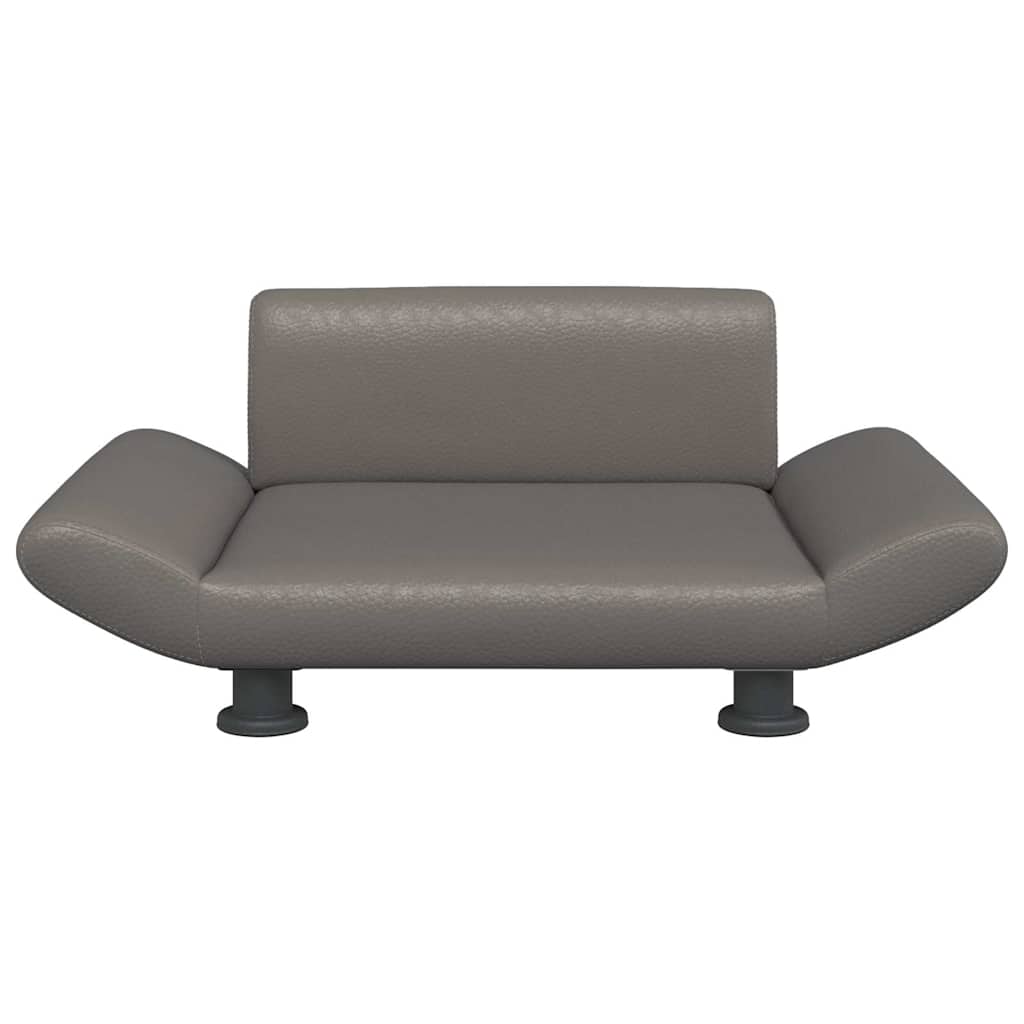 Pelíšek pro psy šedý 70 x 45 x 28 cm umělá kůže