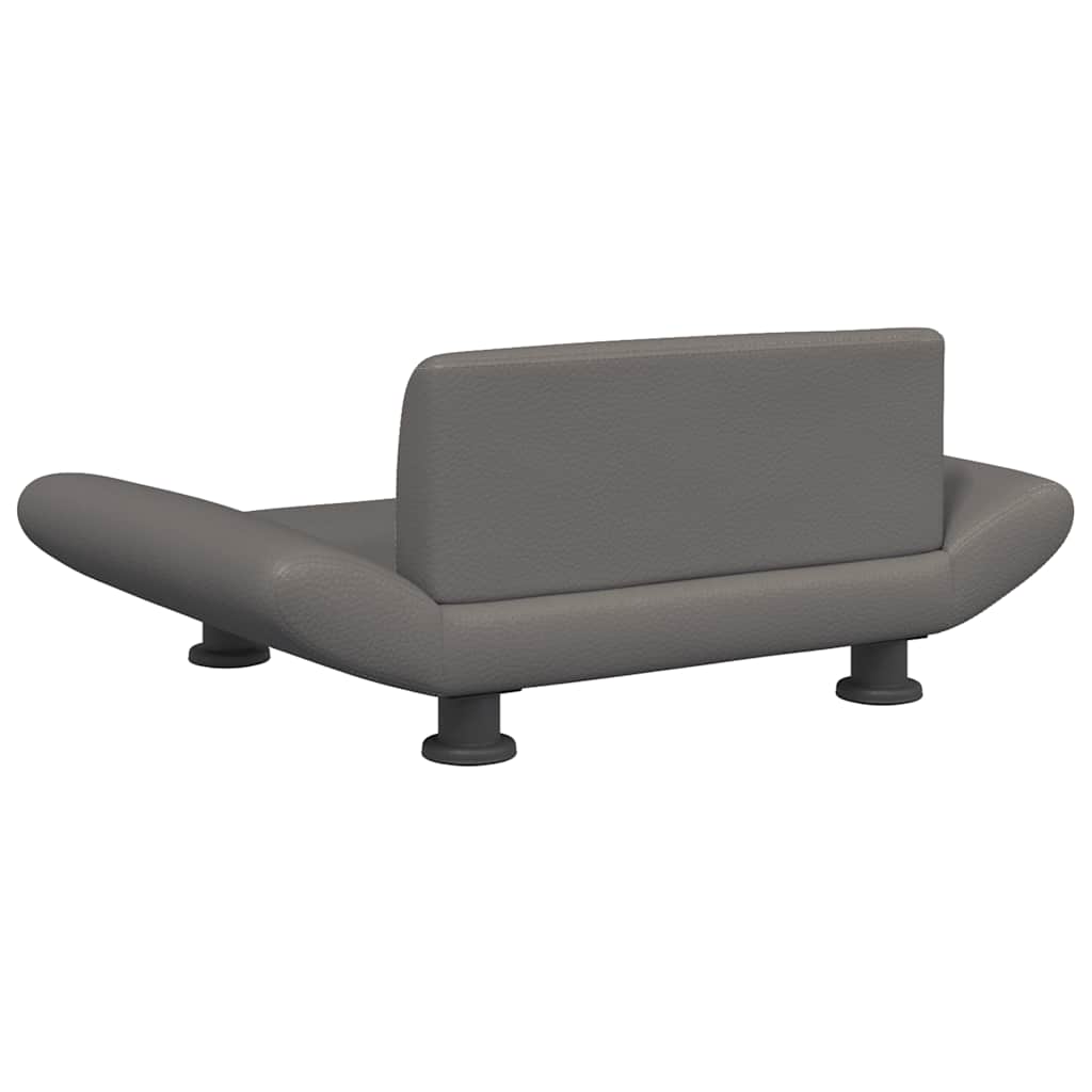 Pelíšek pro psy šedý 70 x 45 x 28 cm umělá kůže