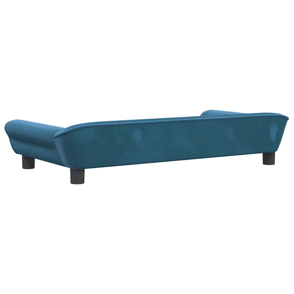 Pelíšek pro psy modrý 100 x 50 x 21 cm samet