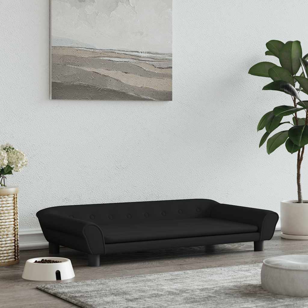 Pelíšek pro psy černý 100 x 50 x 21 cm samet