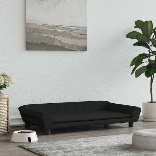 Pelíšek pro psy černý 100 x 50 x 21 cm samet