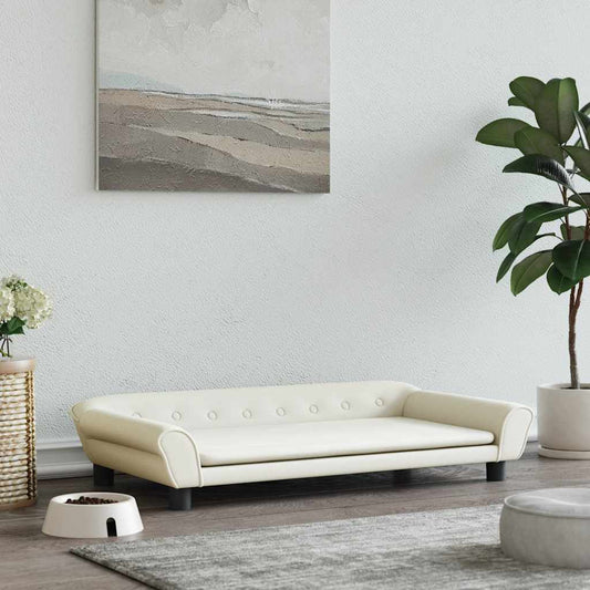 Pelíšek pro psy krémový 100 x 50 x 21 cm samet