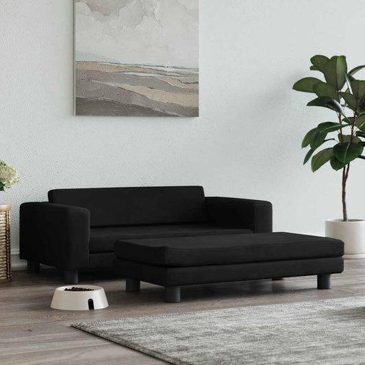 vida Pelíšek pro psa s prodlužovacím dílem černý 100x50x30 cm samet