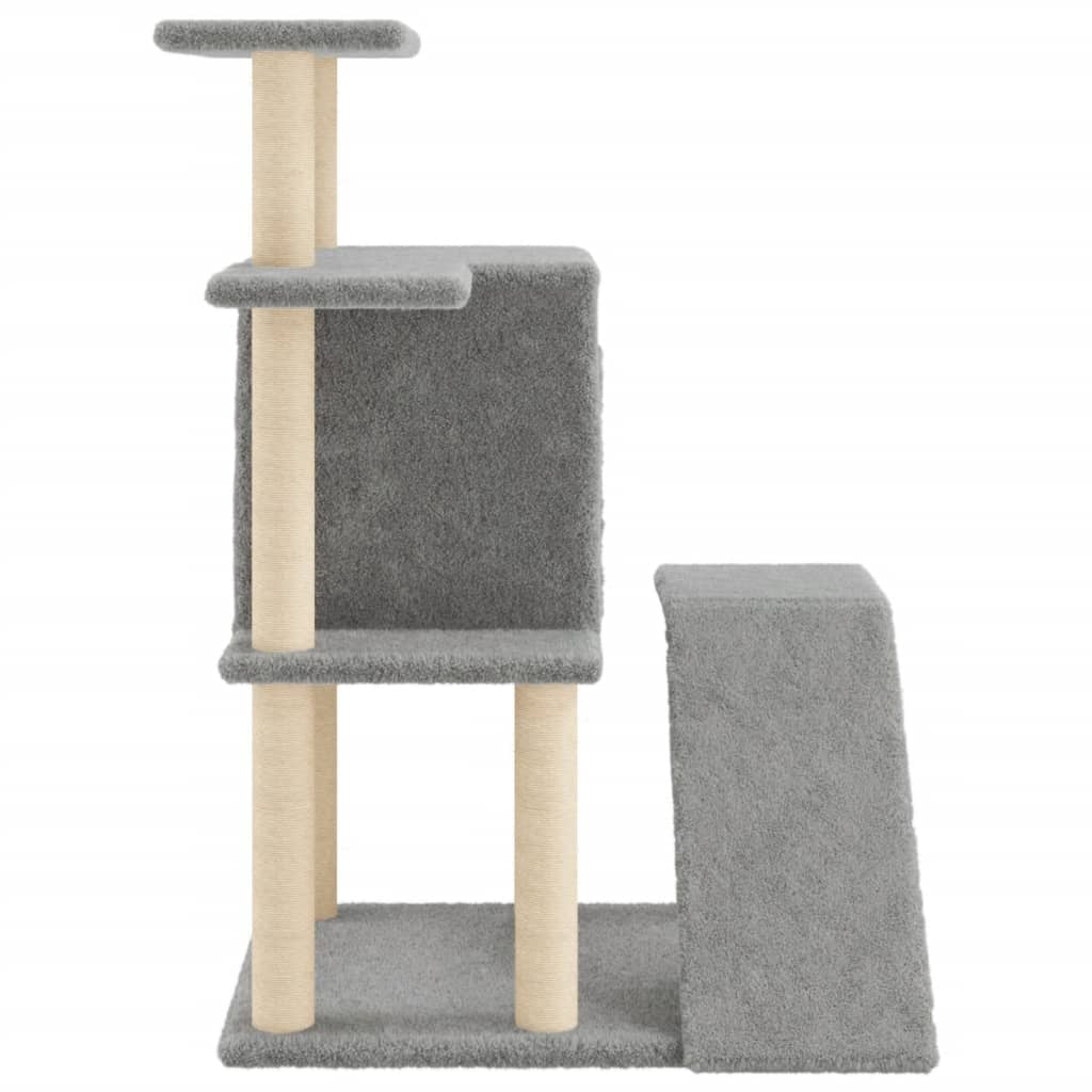 Škrabadlo pro kočky se sisalovými sloupky světle šedé 97 cm